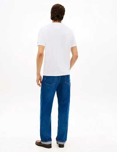 Tommy Hilfiger Global Stripe Pocket Pique Jersey T-Shirt | White