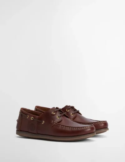Barbour Men's Wake Boat Shoe | Mahogany