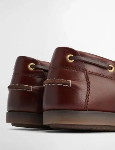 Barbour Men's Wake Boat Shoe | Mahogany