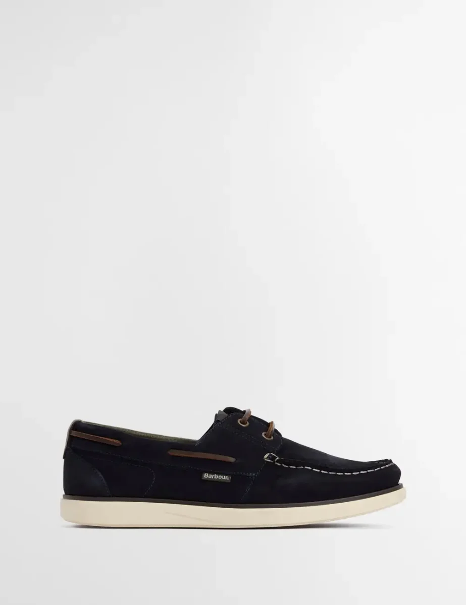 Picture of Barbour Men's Rothley Boat Shoe | Navy Suede