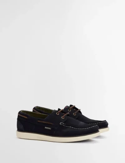 Picture of Barbour Men's Rothley Boat Shoe | Navy Suede