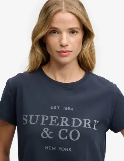Superdry Luxe Casual Relaxed T-shirt | Navy
