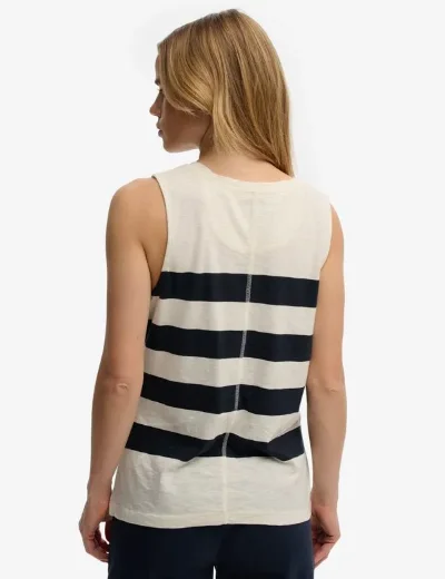 Superdry Studios V-Neckline Vest Top / Navy / Off White