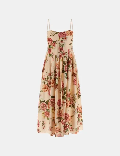 Guess Bria Linen Floral Printed Dress | Pink