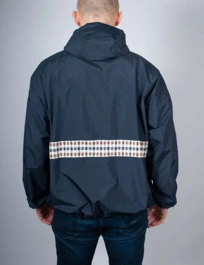 Aquascutum Colour Block Badge Jacket | Navy