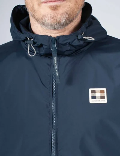 Aquascutum Colour Block Badge Jacket | Navy