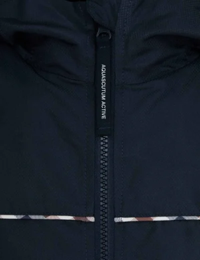 Aquascutum Active Diamond Wave Badge Track Jacket | Navy