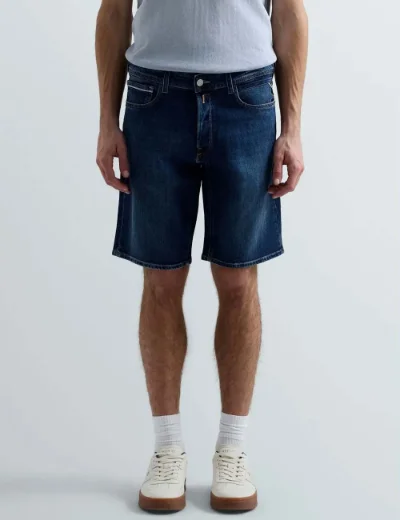 Replay Grover Straight-Fit Shorts | Medium Blue Wash