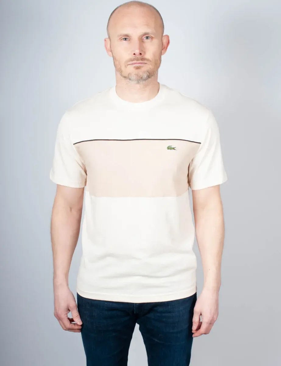 Picture of Lacoste Colour-Block T-Shirt | Beige