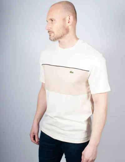 Picture of Lacoste Colour-Block T-Shirt | Beige