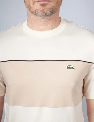 Picture of Lacoste Colour-Block T-Shirt | Beige