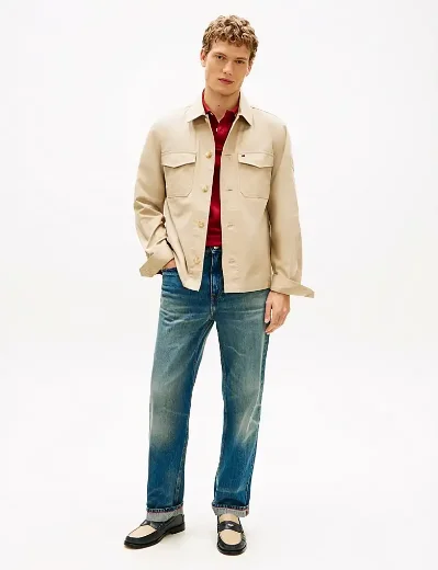 Tommy Hilfiger Cotton Nylon Shirt Jacket | Sandalwood