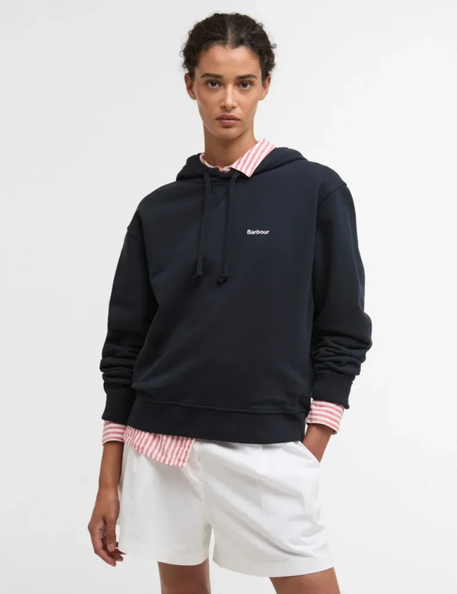 Barbour Womens Bede Oversized Hoodie | Navy