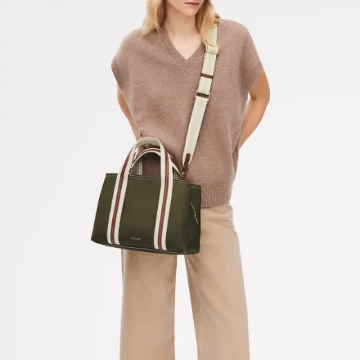 Radley Halley Row Medium Ziptop Grab Bag | Olive Green
