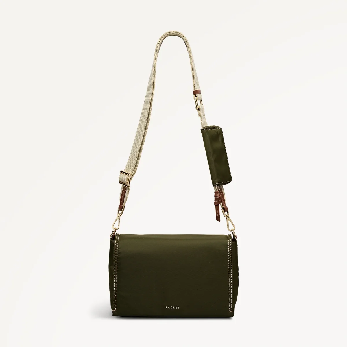 Radley Halley Row Flapover Crossbody Bag | Olive Green 