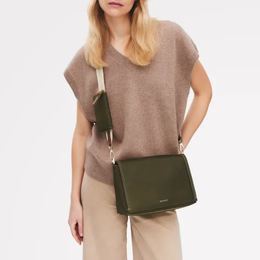 Radley Halley Row Flapover Crossbody Bag | Olive Green 