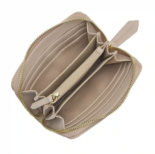 Valentino Zero RE Medium Zip Around Wallet | Ecru