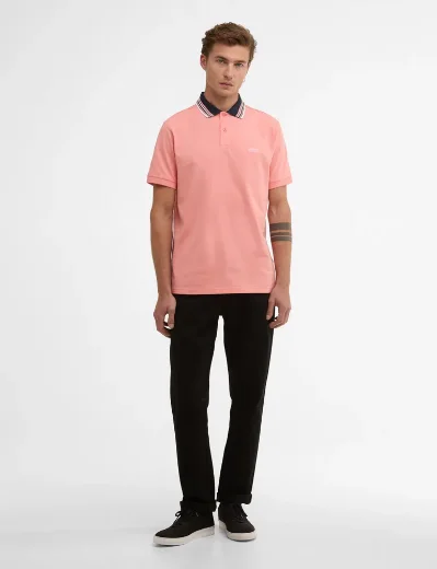 Barbour International Burnwood Tipped Polo | Burnt Coral