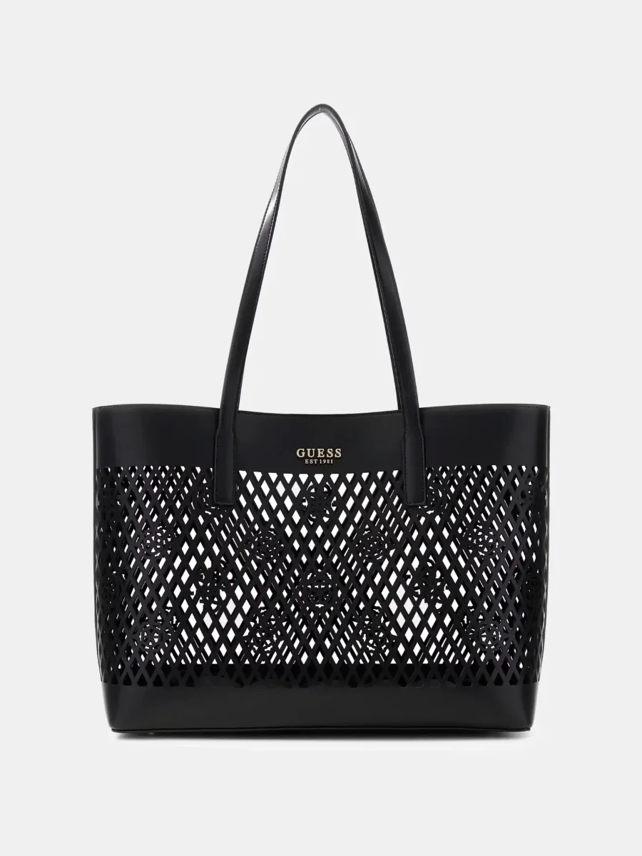 Guess Womens Letty Tote Shopper Bag | Black