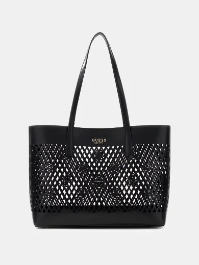 Guess Womens Letty Tote Shopper Bag | Black