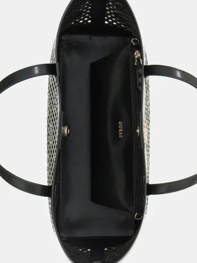 Guess Womens Letty Tote Shopper Bag | Black