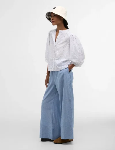 Barbour Womens Layla Broderie Anglaise Shirt | White