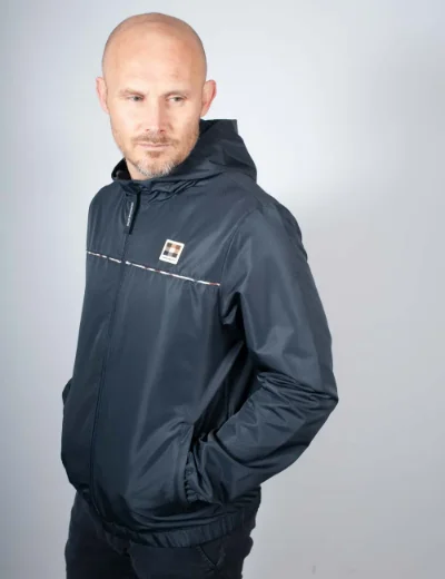 Aquascutum Active Diamond Wave Badge Track Jacket | Navy