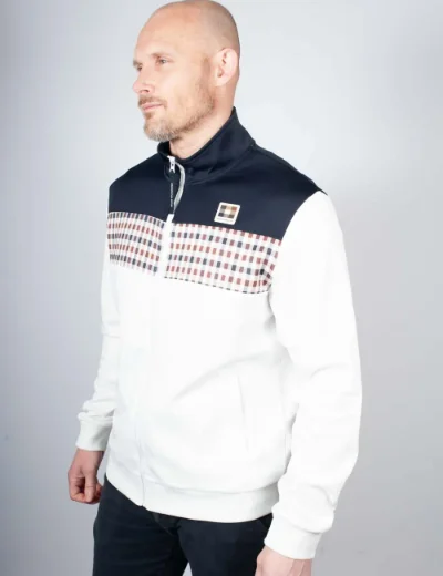 Aquascutum Club Check Stripes Track Top | Navy