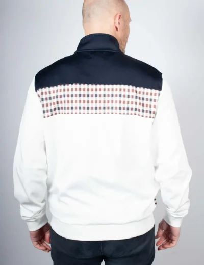 Aquascutum Club Check Stripes Track Top | Navy