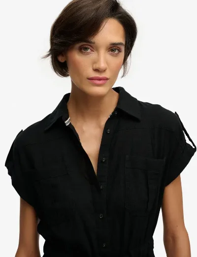 Superdry Belted Utility Playsuit | Black