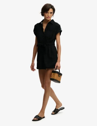 Superdry Belted Utility Playsuit | Black