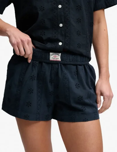 Superdry Broderie Beach Short | Navy