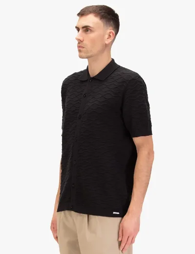 Picture of Luke 1977 Kennet Knitted Shirt | Black