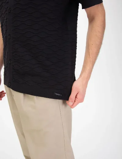 Picture of Luke 1977 Kennet Knitted Shirt | Black