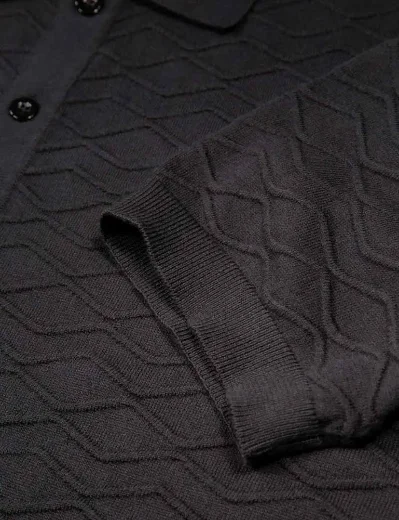 Picture of Luke 1977 Kennet Knitted Shirt | Black