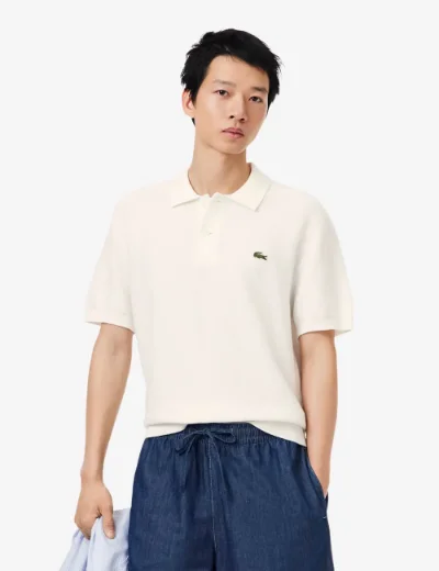 Lacoste Classic Fit Knitted Polo | Off White