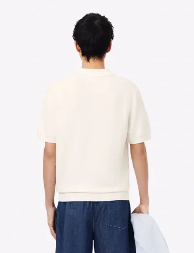 Lacoste Classic Fit Knitted Polo | Off White