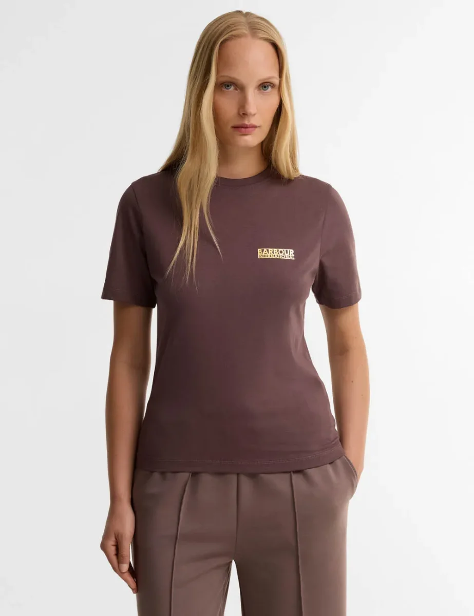 Barbour INTL Womens Colletta T-Shirt | Truffle