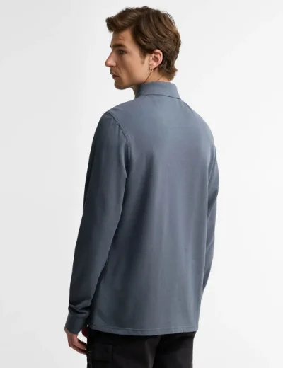 Barbour International Long Sleeve Polo Shirt | Charcoal