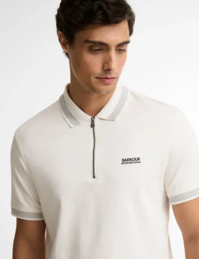 Barbour International Owts Polo Shirt | Whisper White
