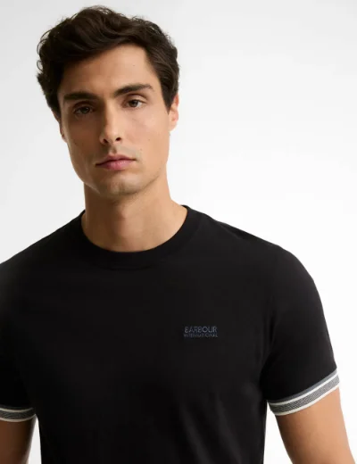 Barbour International Newport Tippped T-Shirt | Black