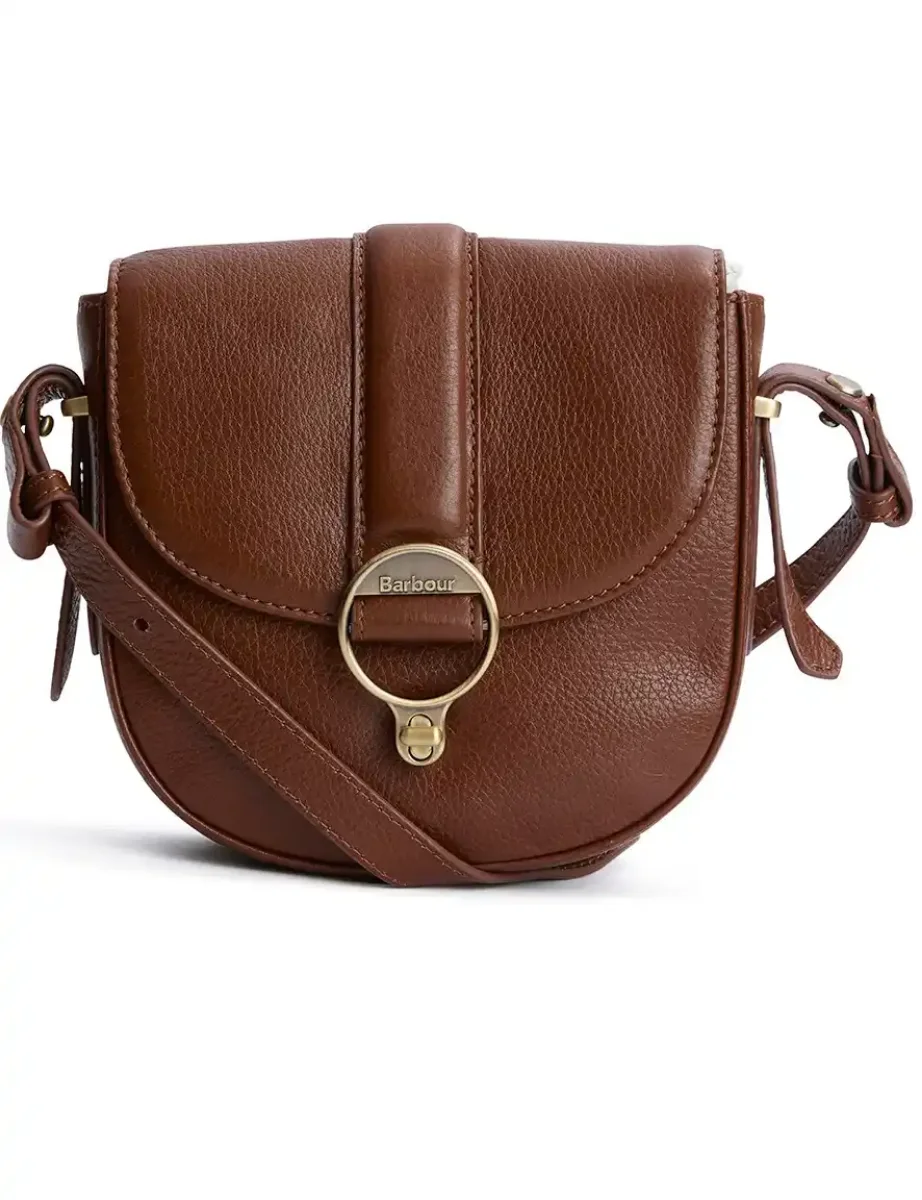 Barbour Womens Elm Leather Crossbody Bag | Brown
