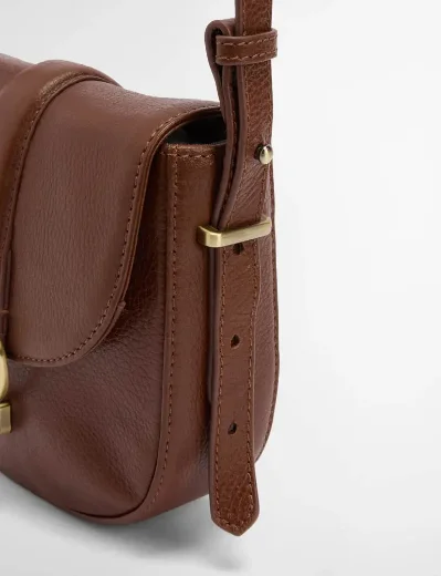 Barbour Womens Elm Leather Crossbody Bag | Brown