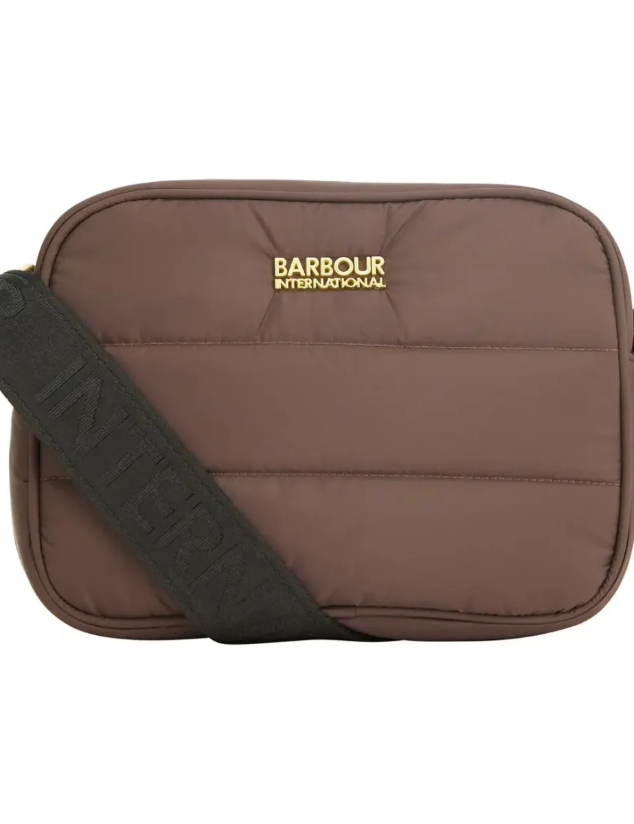 Barbour International Monaco Baffle Quilted Crossbody Bag | Truffle 