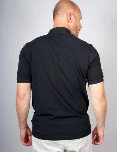 Picture of Fred Perry Mens Jacquard Trim Polo Shirt | Black