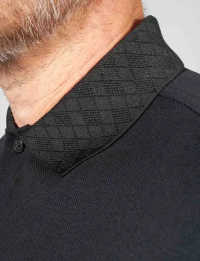 Picture of Fred Perry Mens Jacquard Trim Polo Shirt | Black