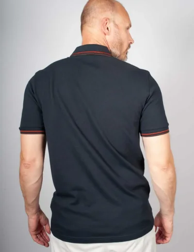 Picture of Fred Perry Mens Twin Tipped Polo Shirt | Navy / Brandy 