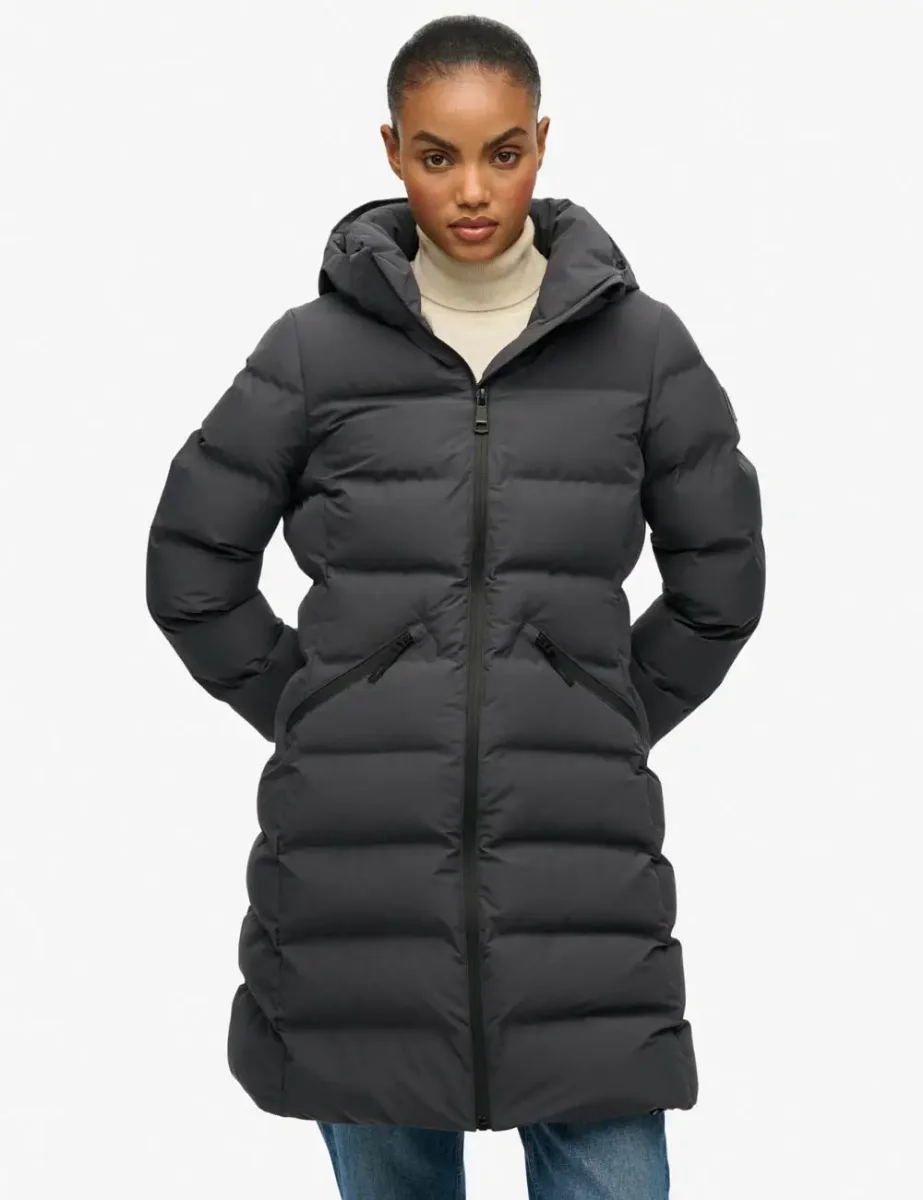 Picture of Superdry Womens City Mid Padded Jacket | Ebony