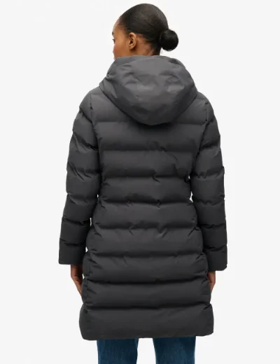 Picture of Superdry Womens City Mid Padded Jacket | Ebony