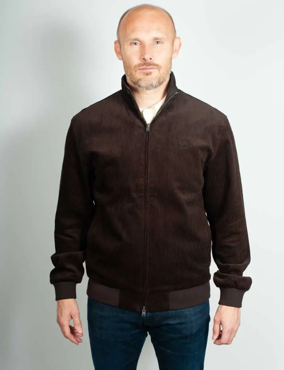 Picture of Fred Perry Mens Cord Brentham Jacket | Rich Brown